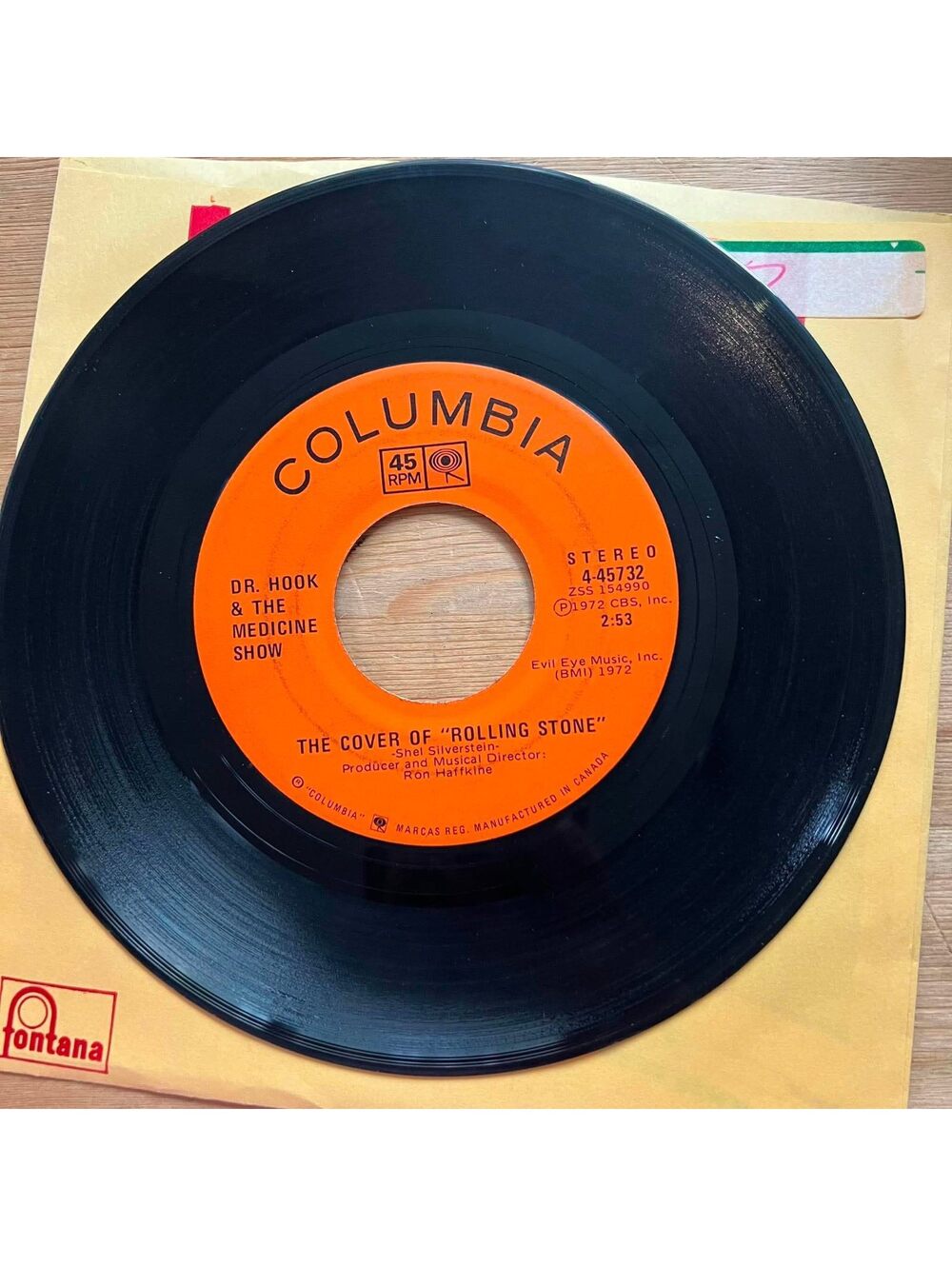 Dr. Hook & The Medicine Show - The Cover of "Rolling Stone" 45rpm VG+ R07